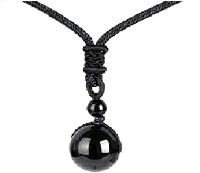 Pendentif boule Obsidienne noir