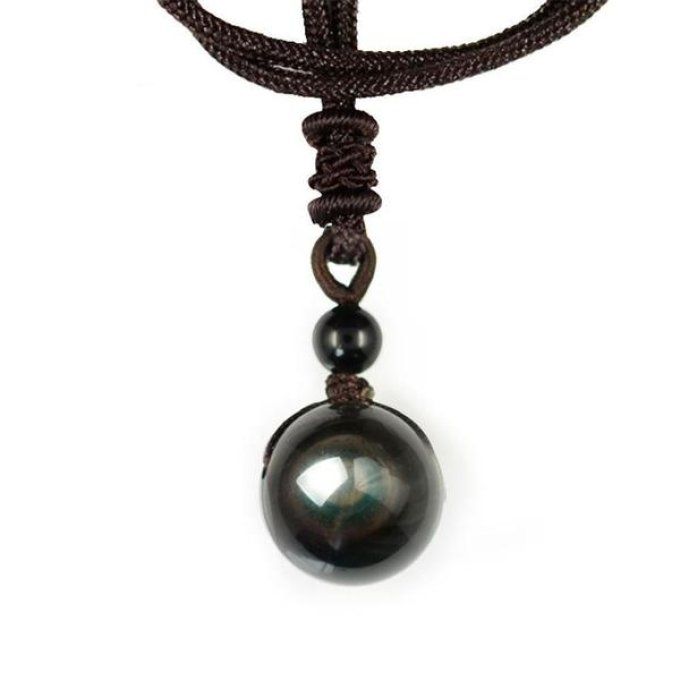 Pendentif Obsidienne Oeil Celeste