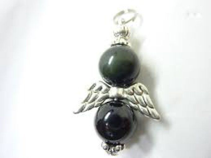 Pendentif ange Obsidienne Oeil Celeste