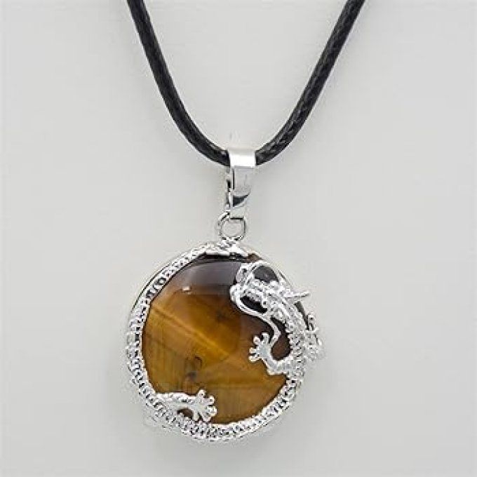 Pendentif dragon Oeil de tigre