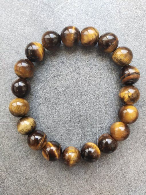 Perle Oeil de tigre à l'unité