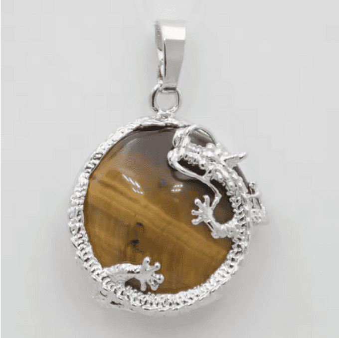 Pendentif dragon Oeil de tigre