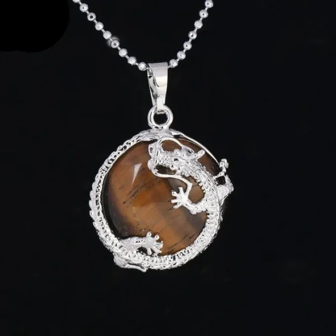 Pendentif dragon Oeil de tigre