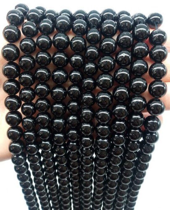 Perles Onyx au fil