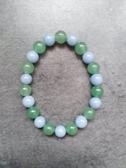 Angelite / aventurine vert