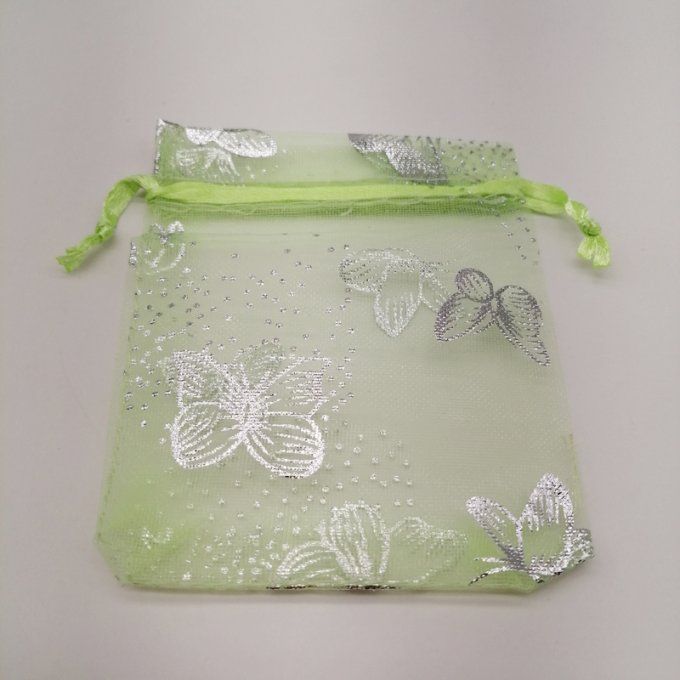 Sac organza papillon vert clair