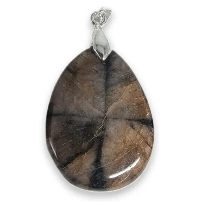 Pendentif Chiastolite plate