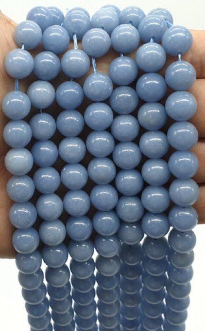 Perles Angelite au fil