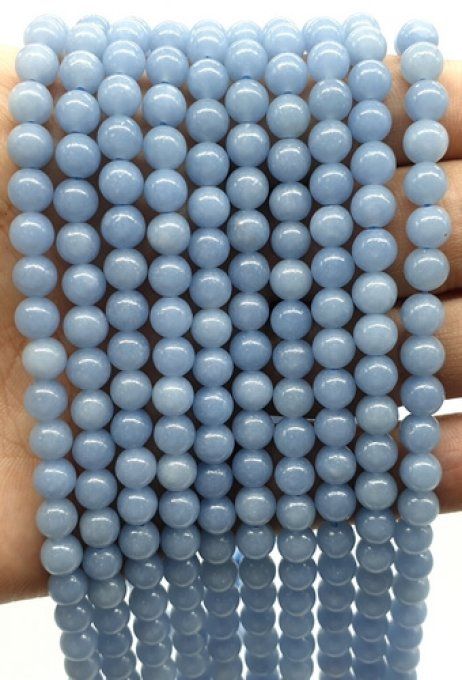 Perles Angelite au fil