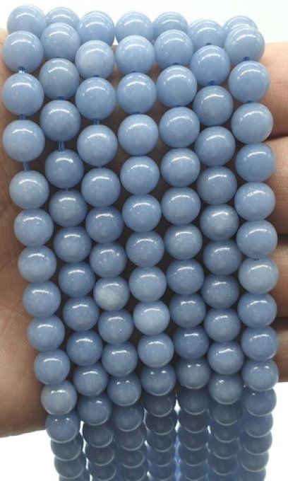 Perles Angelite au fil