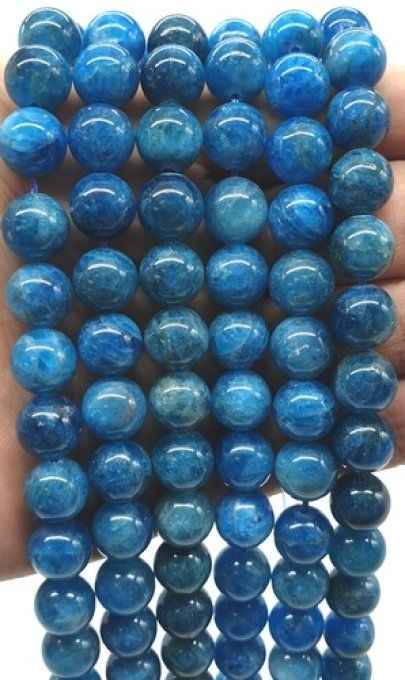 Perles Apatite au fil