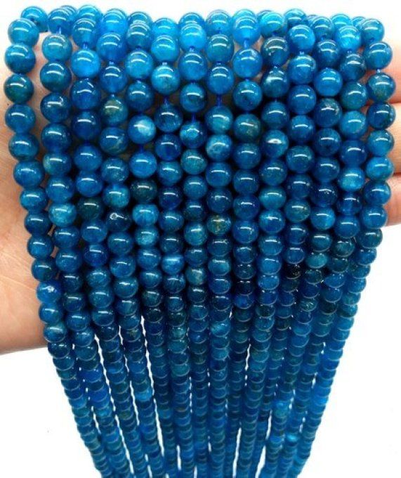 Perles Apatite au fil