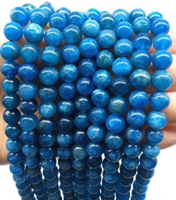 Perles Apatite au fil