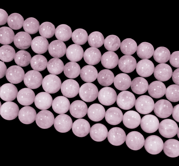 Perles Kunzite au fil