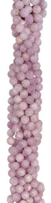 Perles Kunzite au fil