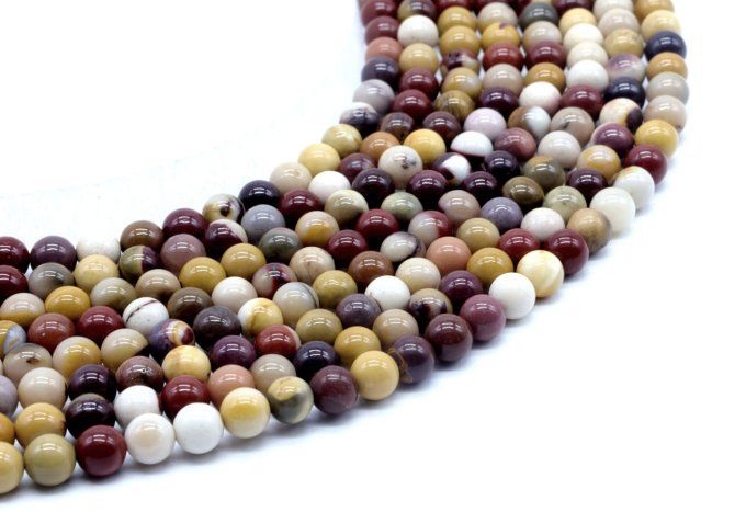 Perles Jaspe mokaite au fil