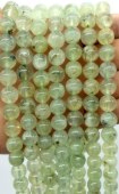 Perles Prehnite au fil