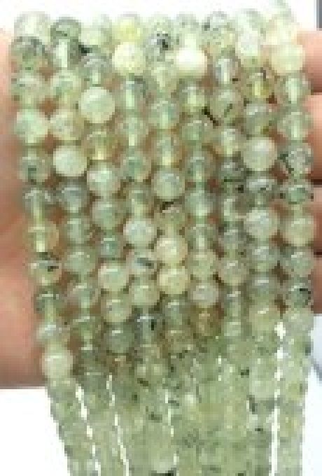 Perles Prehnite au fil