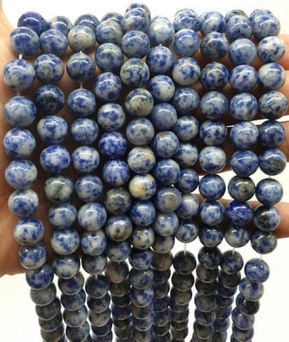 Perles Sodalite au fil
