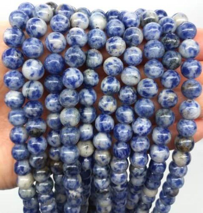 Perles Sodalite au fil