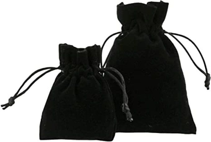 Pochette velours noir