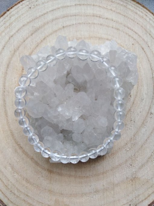 Bracelet Quartz / cristal de roche (Taille enfant)