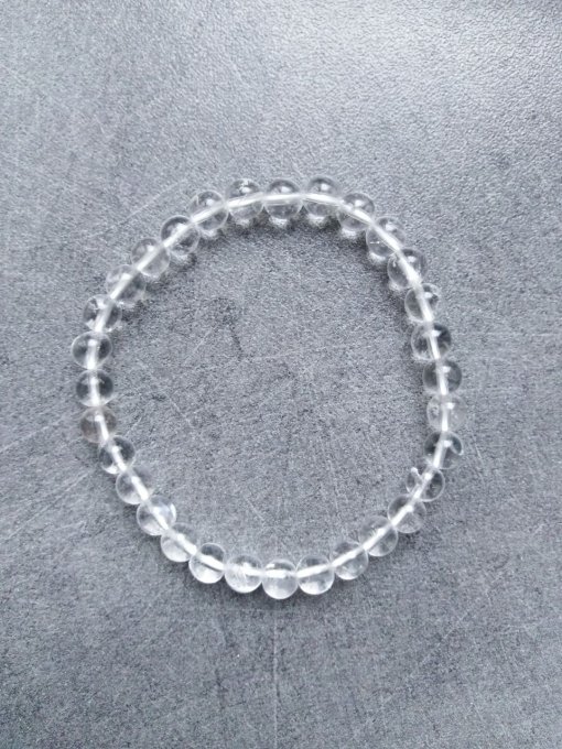 Bracelet Quartz / Cristal de roche (Taille enfant)