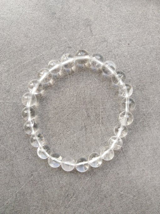 Perle Quartz / Cristal de roche à l'unité
