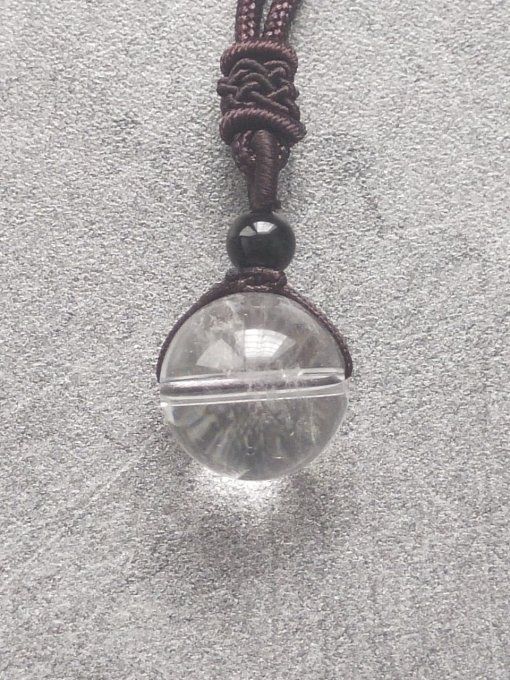 Pendentif boule Quartz / cristal de roche