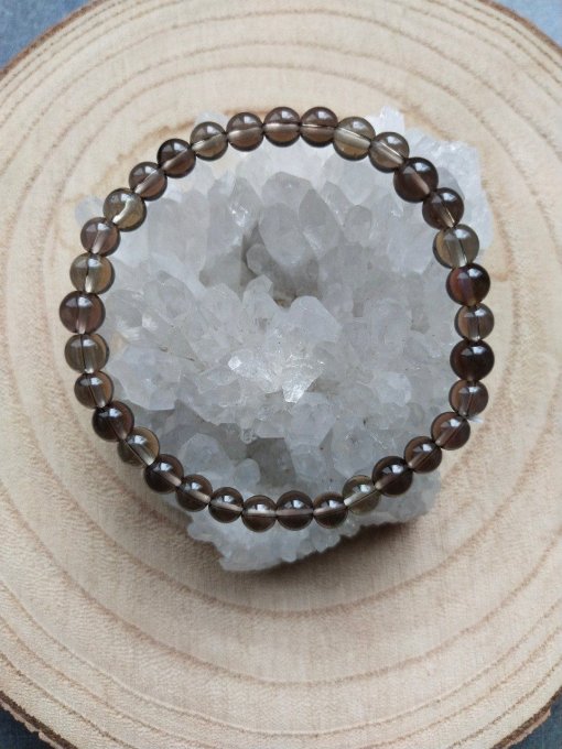 Bracelet Quartz fumée (Taille enfant)