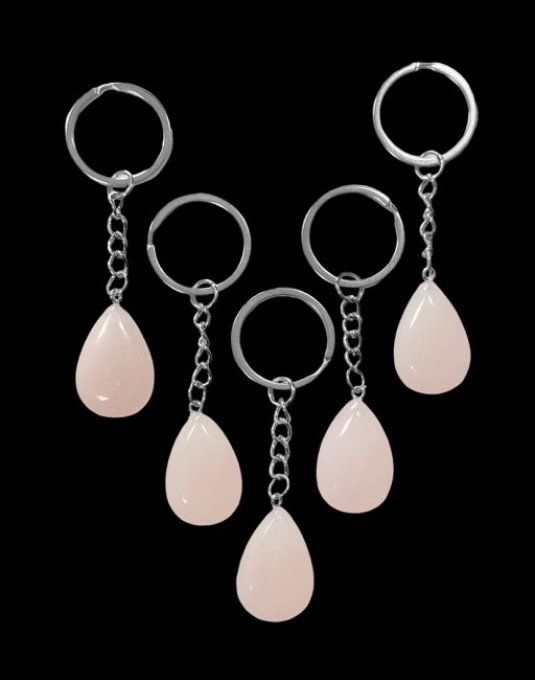 Porte clés Quartz rose