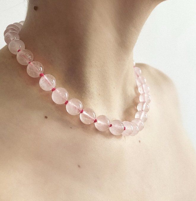 Collier Quartz rose
