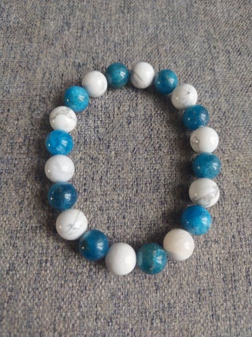 Bracelet Apatite / Howlite