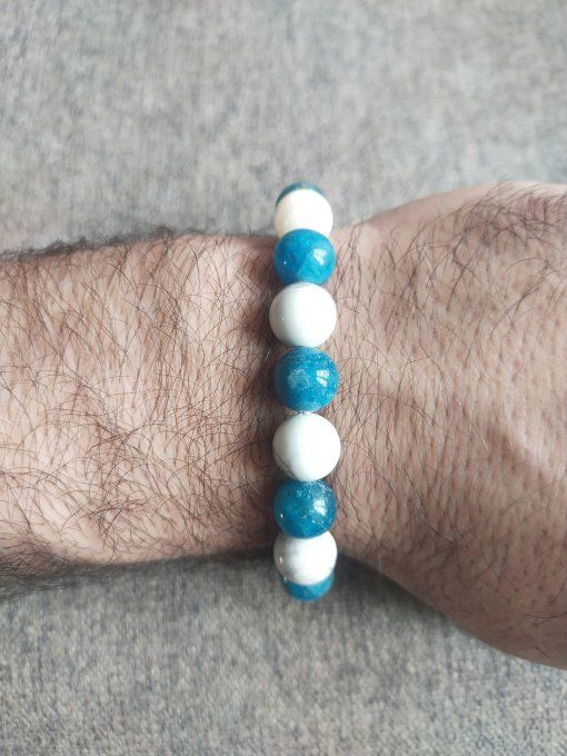 Bracelet Apatite / Howlite
