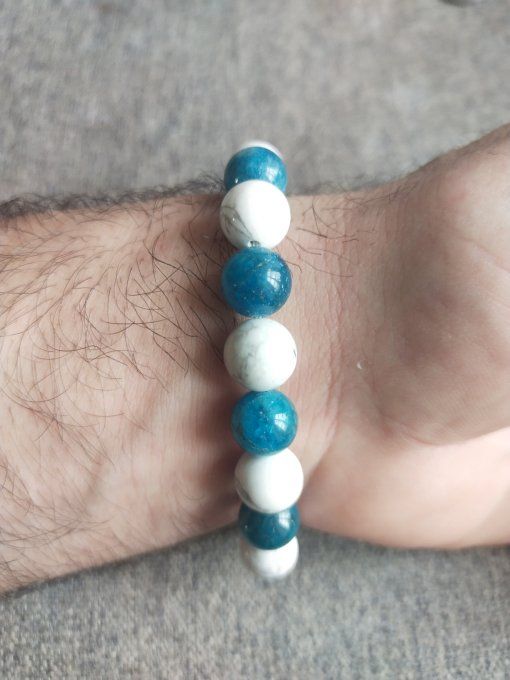 Bracelet Apatite / Howlite