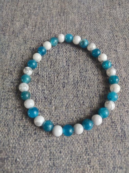 Bracelet Apatite / Howlite