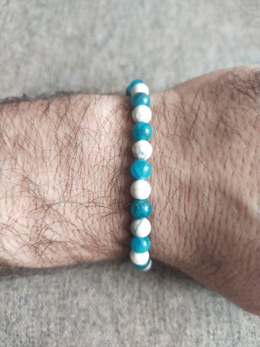 Bracelet Apatite / Howlite