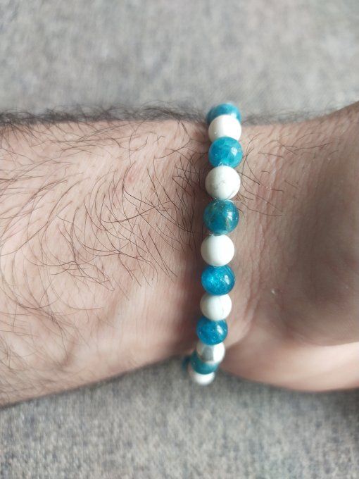 Bracelet Apatite / Howlite