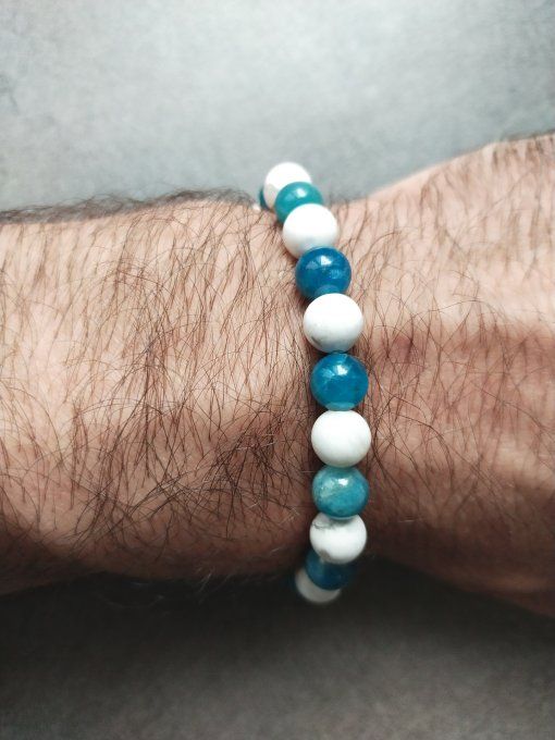 Bracelet Apatite / Howlite