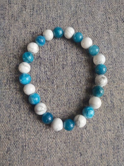 Bracelet Apatite / Howlite