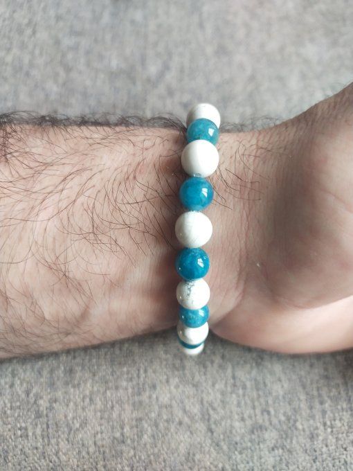 Bracelet Apatite / Howlite