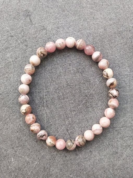 Perle Rhodochrosite à l'unité