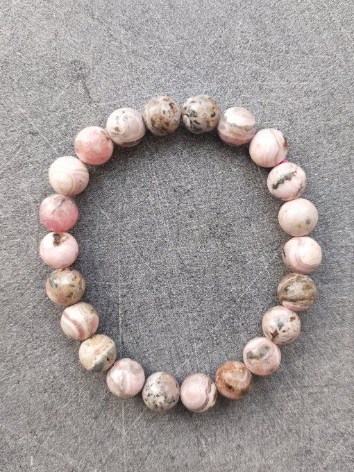 Perle Rhodochrosite à l'unité