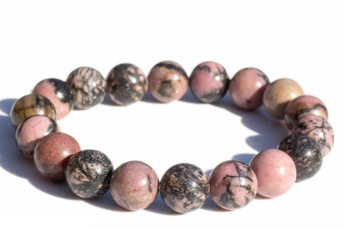 Perle Rhodonite a l'unité