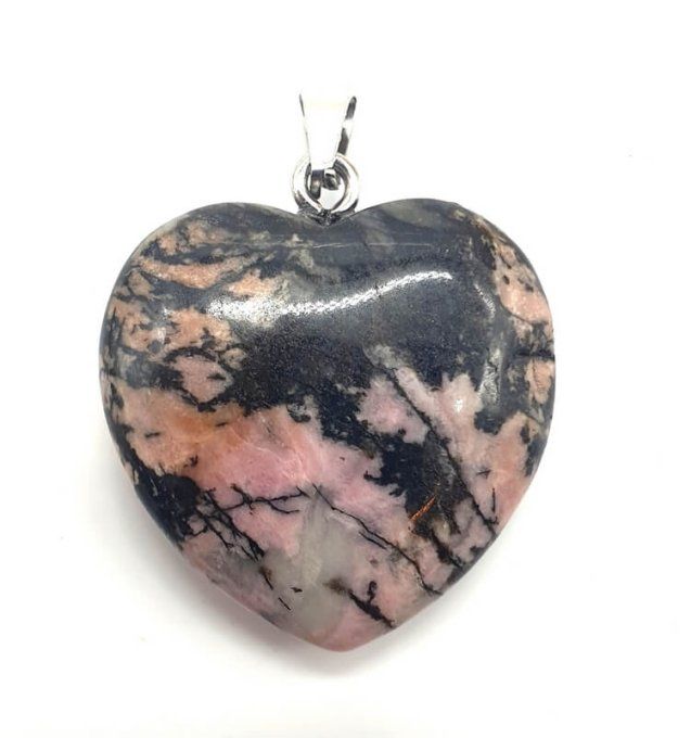 Pendentif Rhodonite coeur