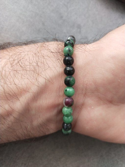 Bracelet Rubis sur zoisite