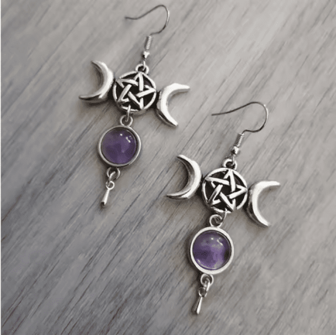 Boucle d'oreille Wicca
