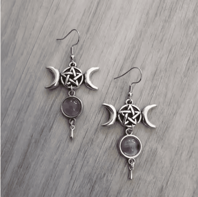 Boucle d'oreille Wicca