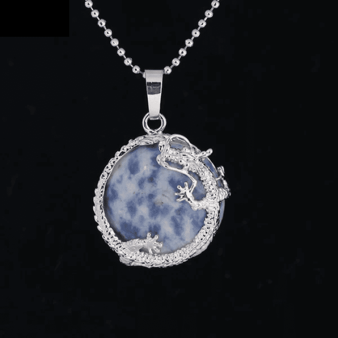 Pendentif dragon Sodalite