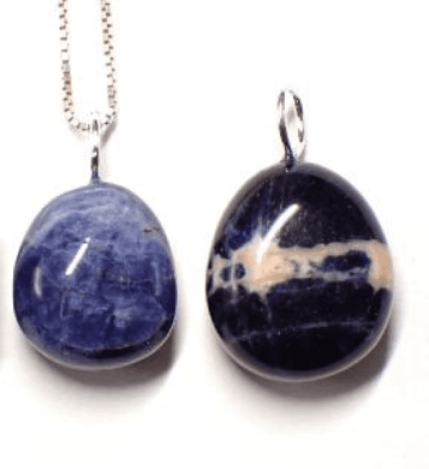 Pendentif Sodalite forme libre